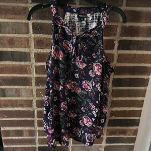 Women’s Torrid crinkle gauze cold shoulder tie-front top, Size 00, 15870689, Med